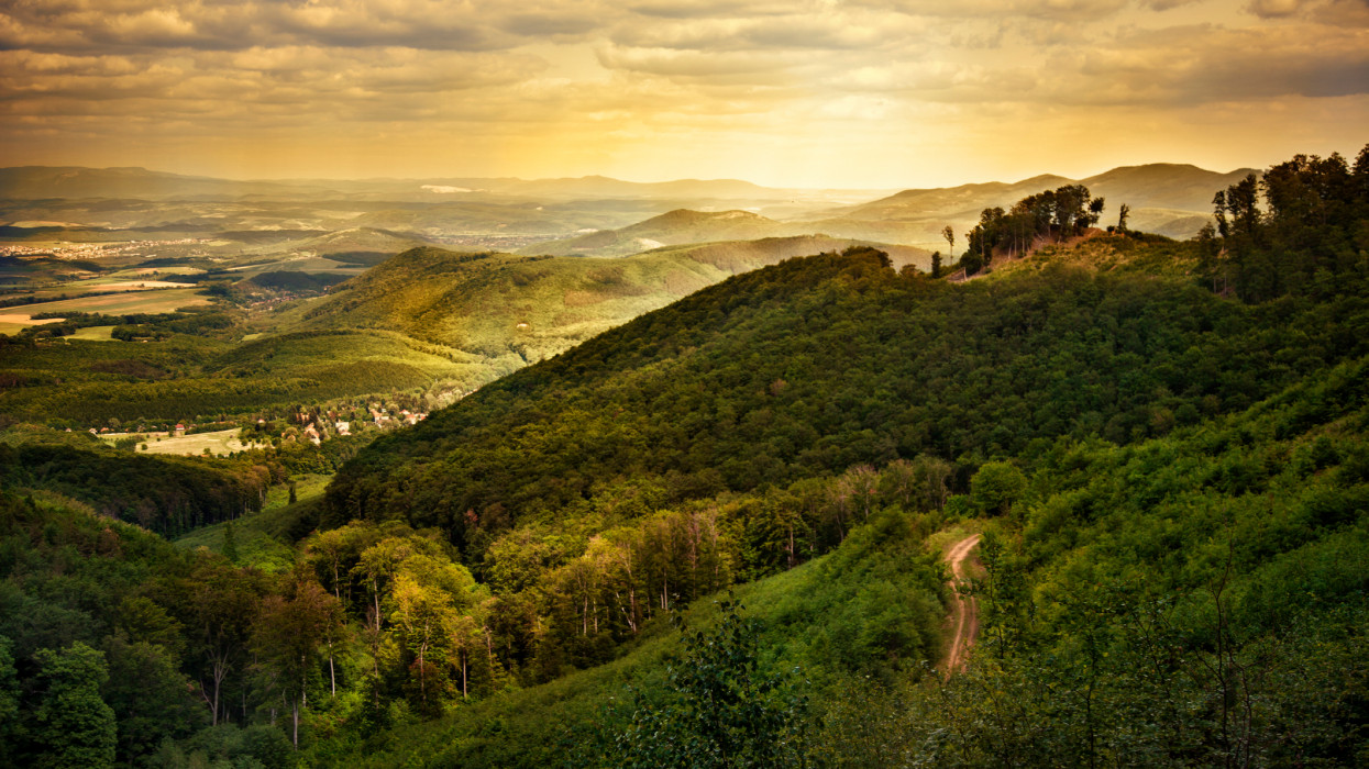 Matra mountains highest range in northern Hungary.