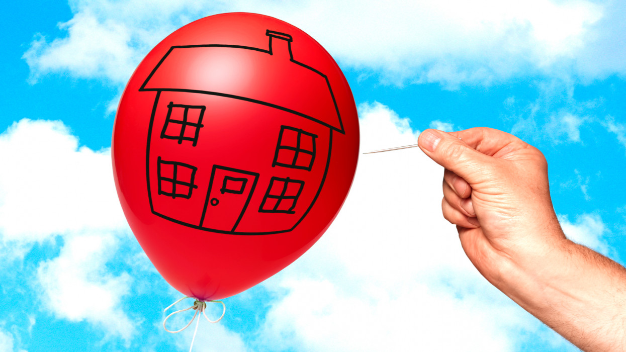 house balloon floating housing market