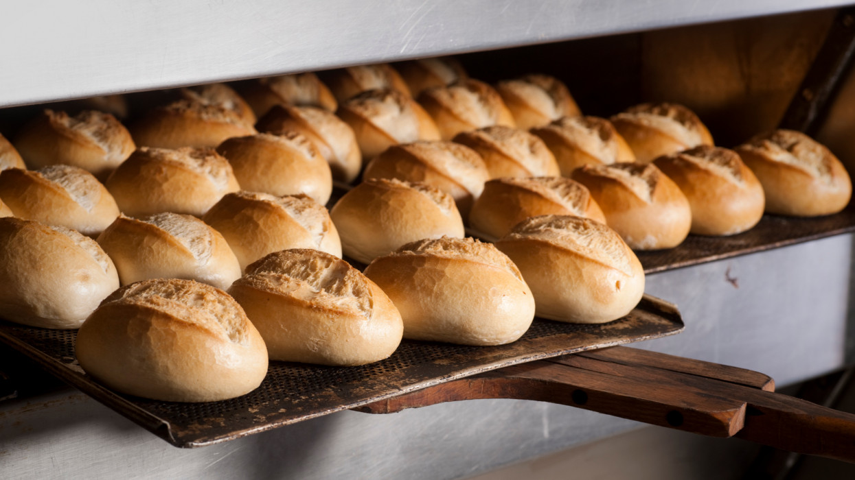 Baking fresh bread in bakeryMore photos from bakery and cakes: