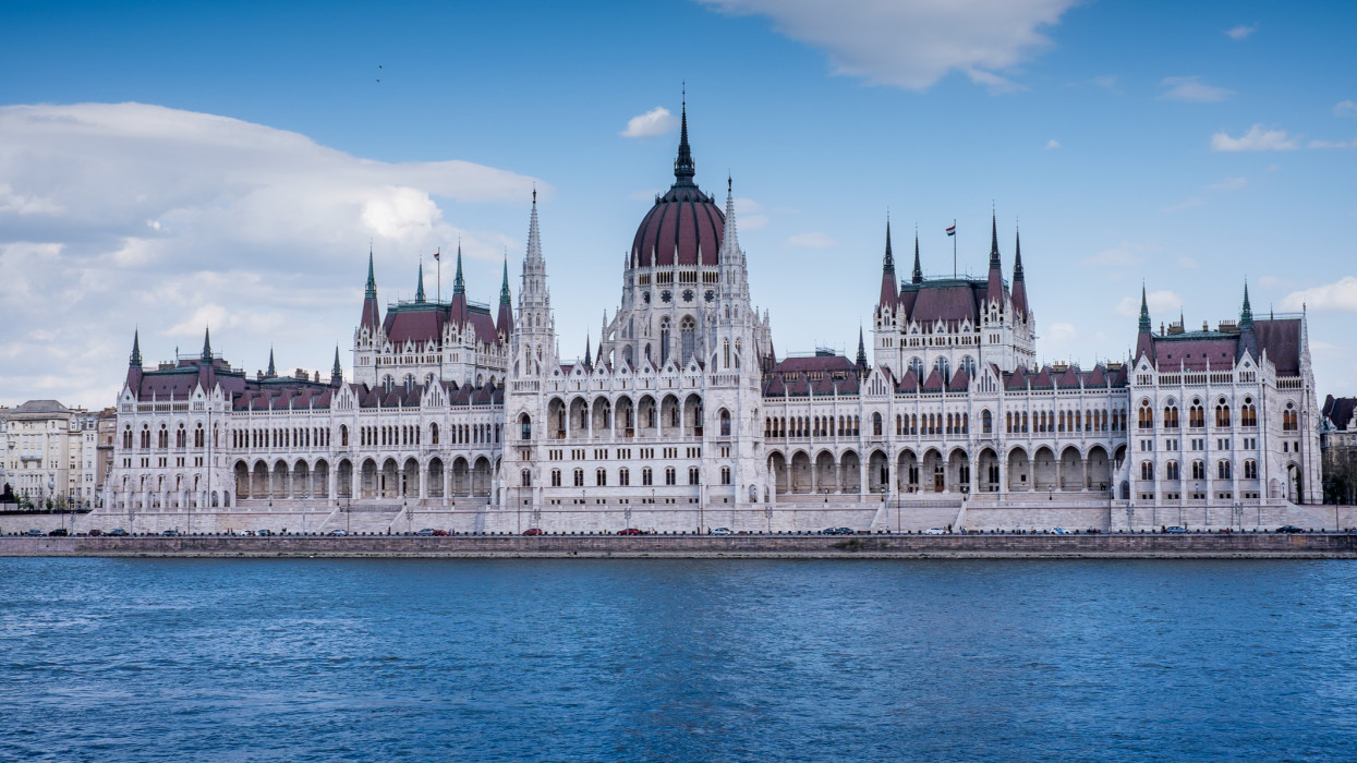Parliament from the Danube river. Budapest, capital of Hungary