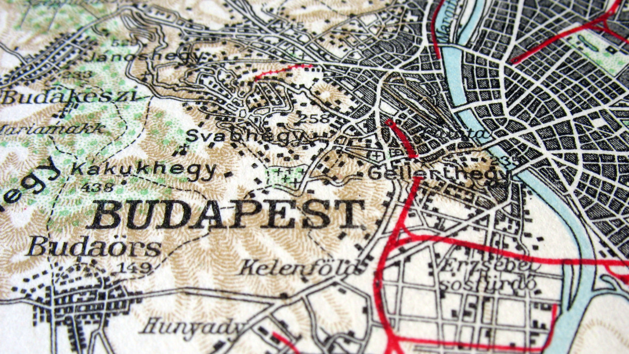 The way we looked at Budapest, Hungary in 1949. map