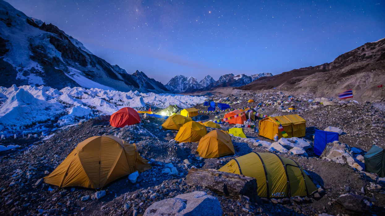 The Everest Base Camp trek on the south side is one of the most popular trekking routes in the Himalayas and is visited by thousands of trekkers each year.