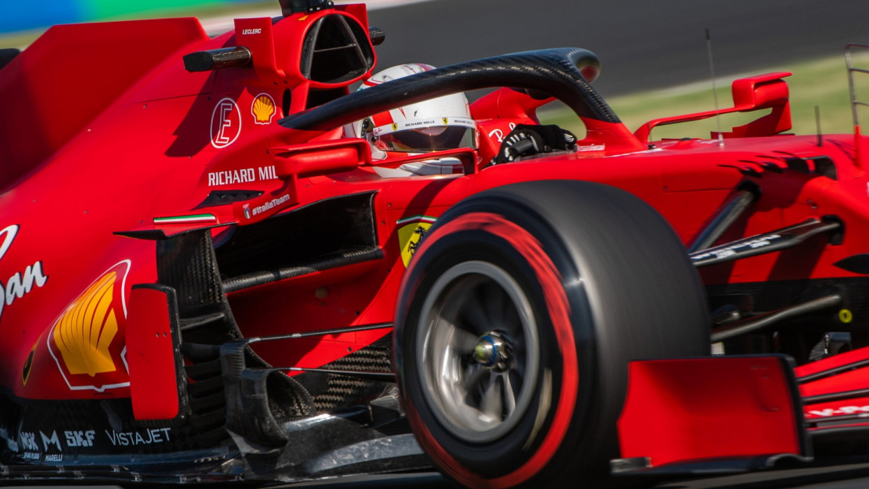 Mogyoród, 2021. július 30.Charles Leclerc, a Ferrari monacói versenyzõje a Forma-1-es Magyar Nagydíj második szabadedzésén a mogyoródi Hungaroringen 2021. július 30-án.MTI/Balogh Zoltán
