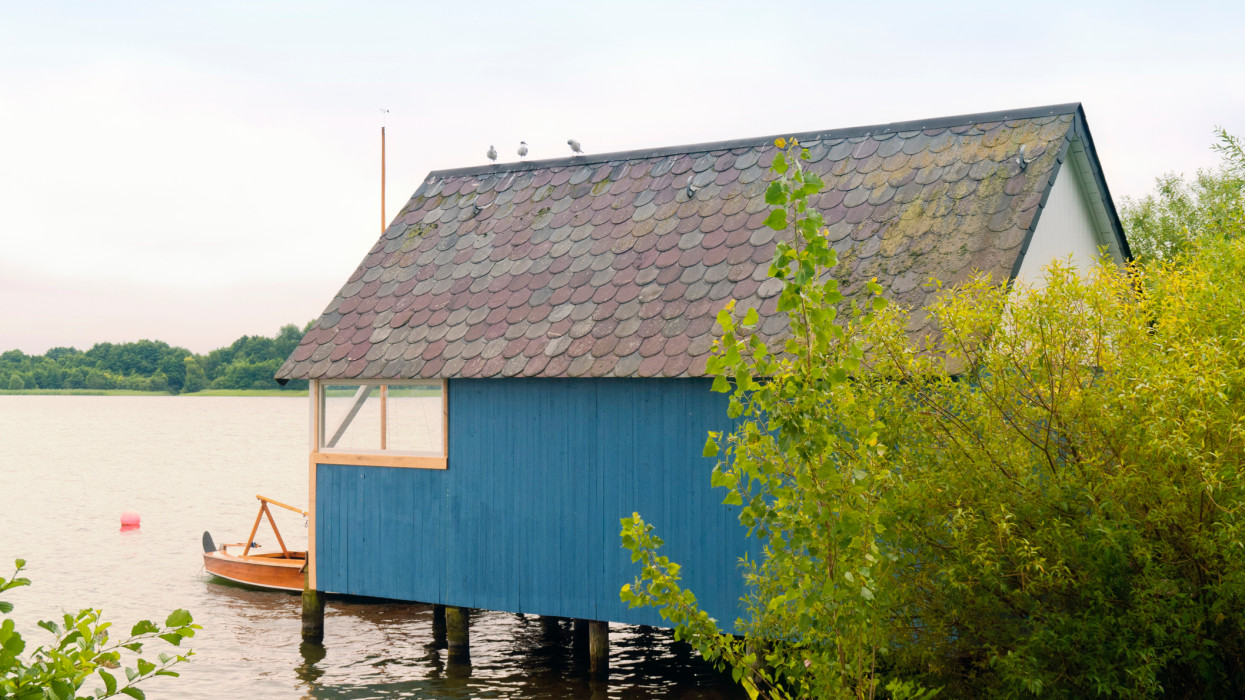 Boathouse at the Schaalsee in Germany