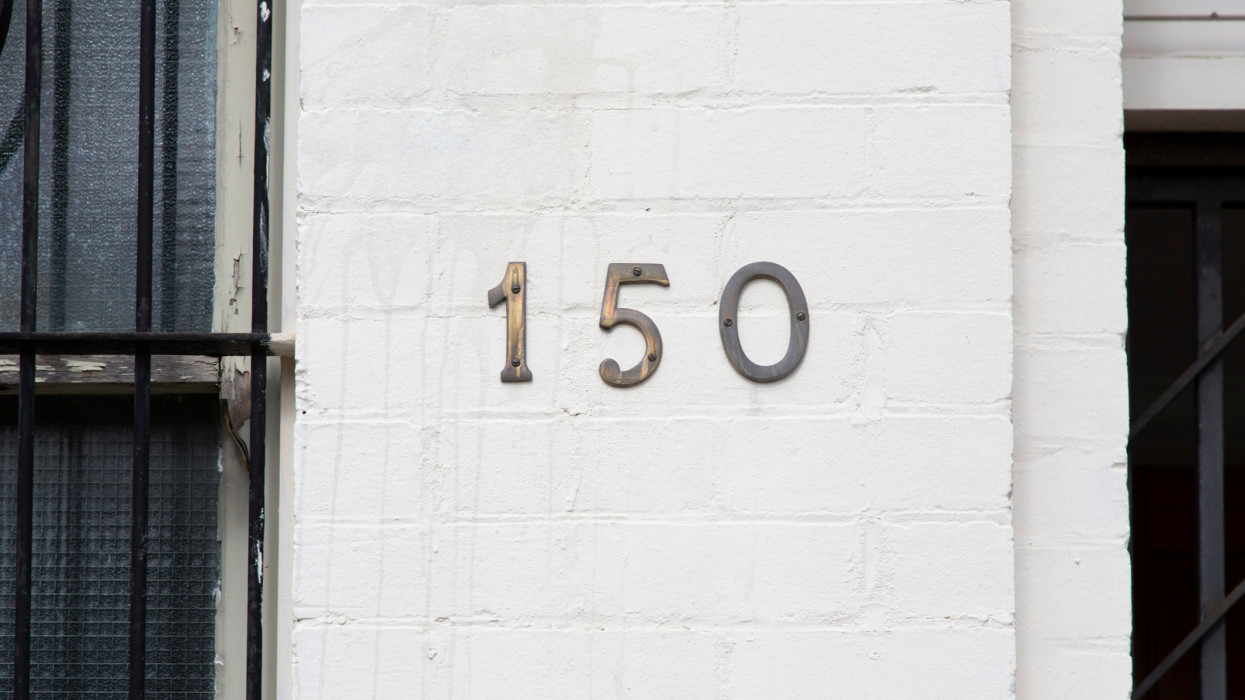 A house numbered 150