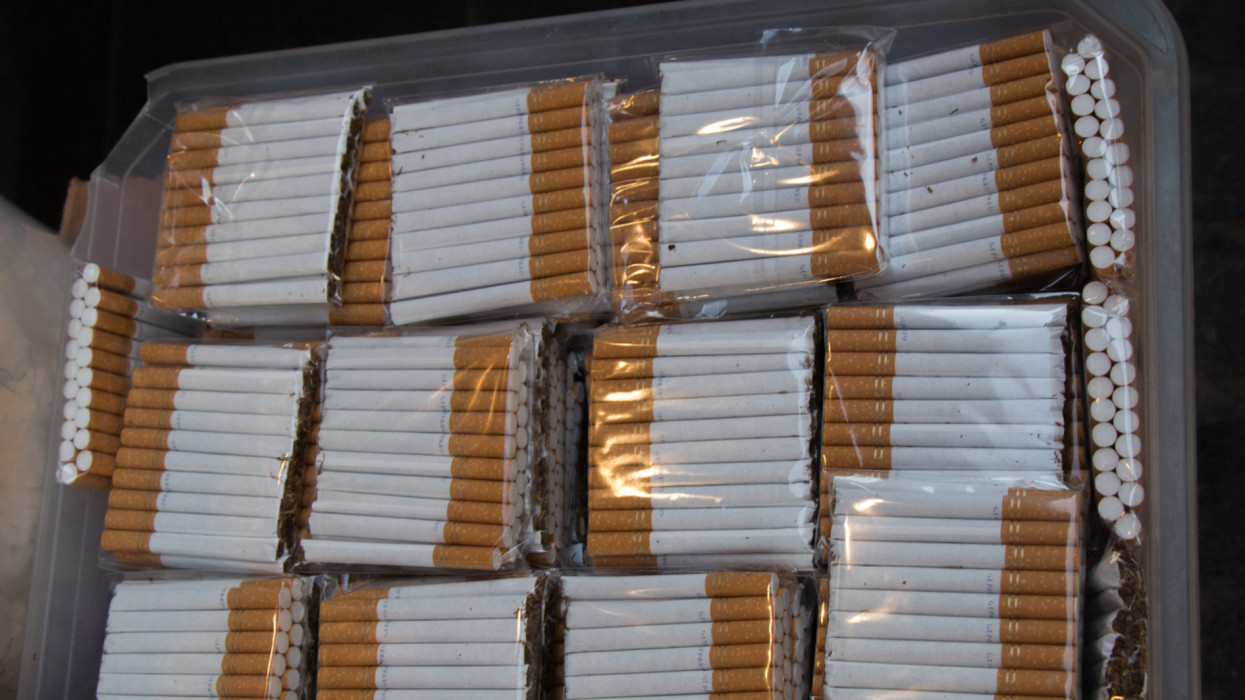 Set of cigarette pockets in stock in view