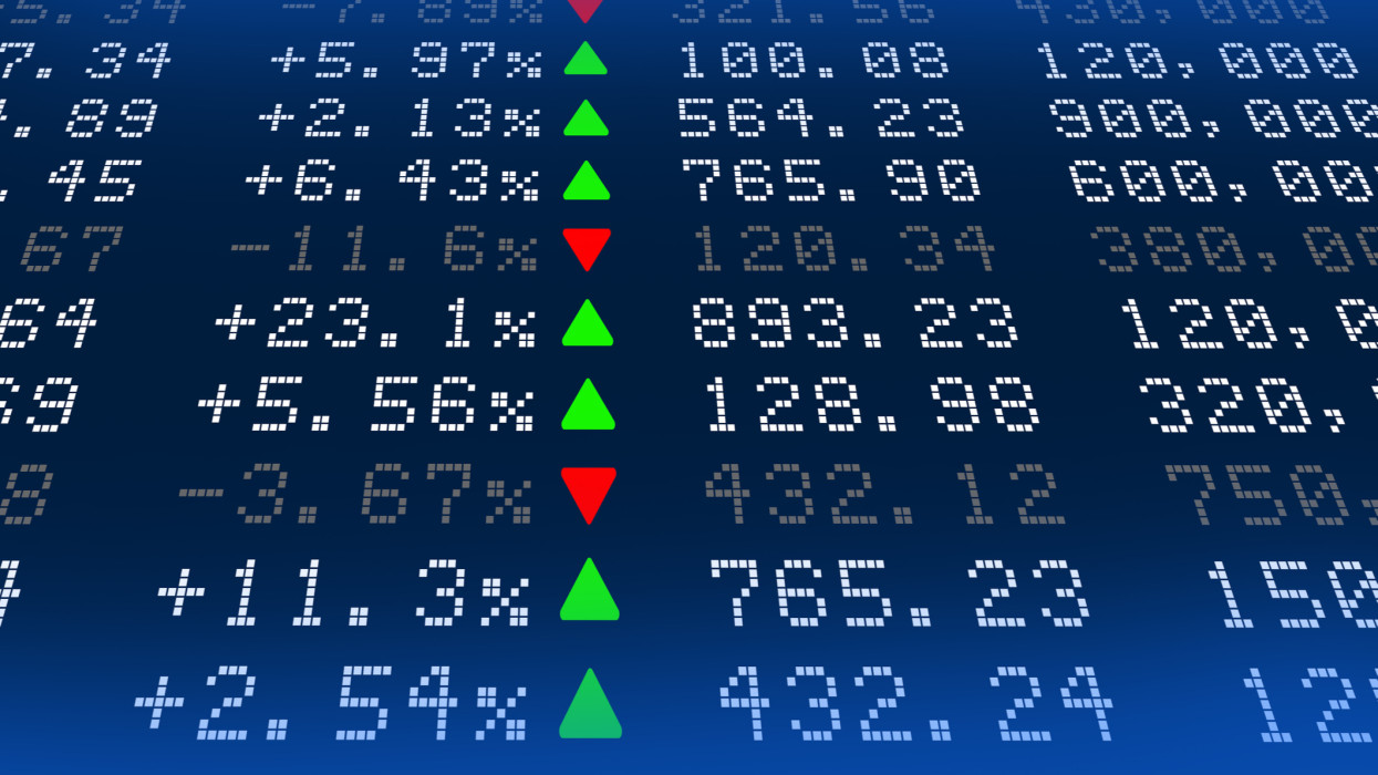 Digital Stock exchange panel high resolution