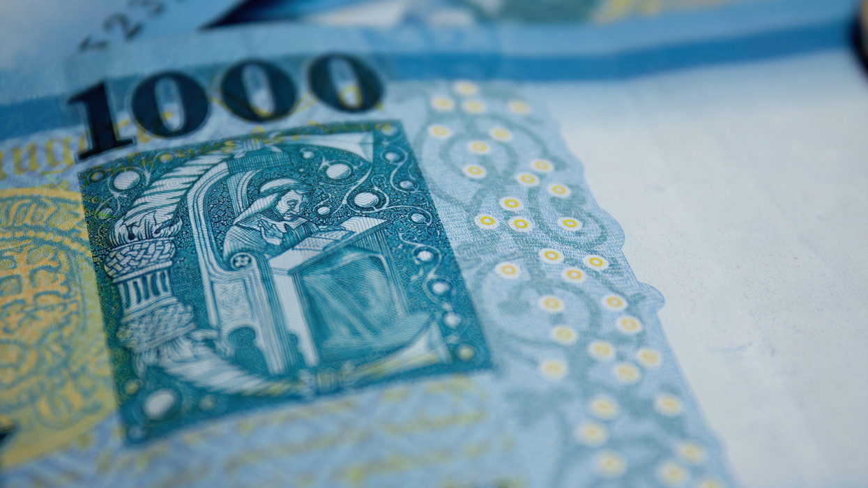 Close-up Hungarian one thousand Forint.