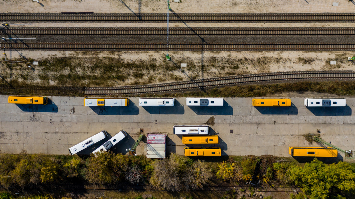 platform, budapest, railroad, sation, aerial view