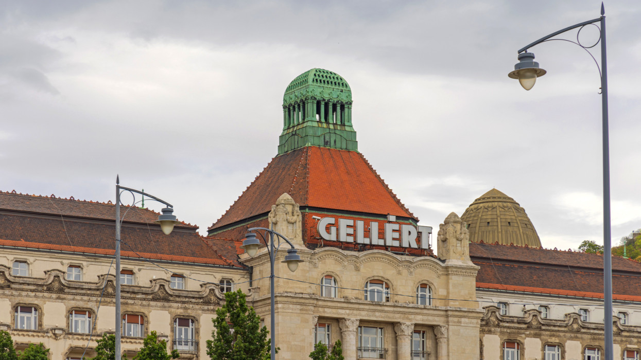 Budapest, Hungary - July 31, 2022: Historic Hotel Gellert Building at Buda City.