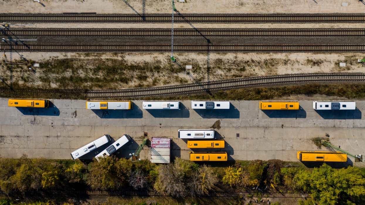 platform, budapest, railroad, sation, aerial view