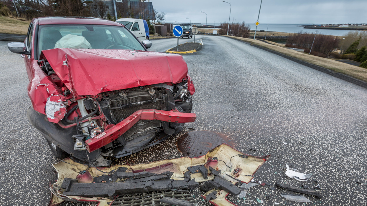 Car crash in local suburb of Reykjavik, Iceland