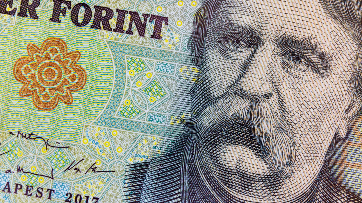Hungary banknote featuring Ferenc Deak de Kehida prominent Hungarian statesman is worth twenty thousand forints in cash.