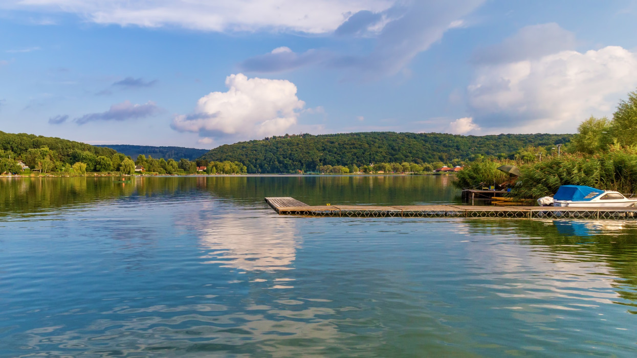 Panorama of Orfu lake in south Hungary