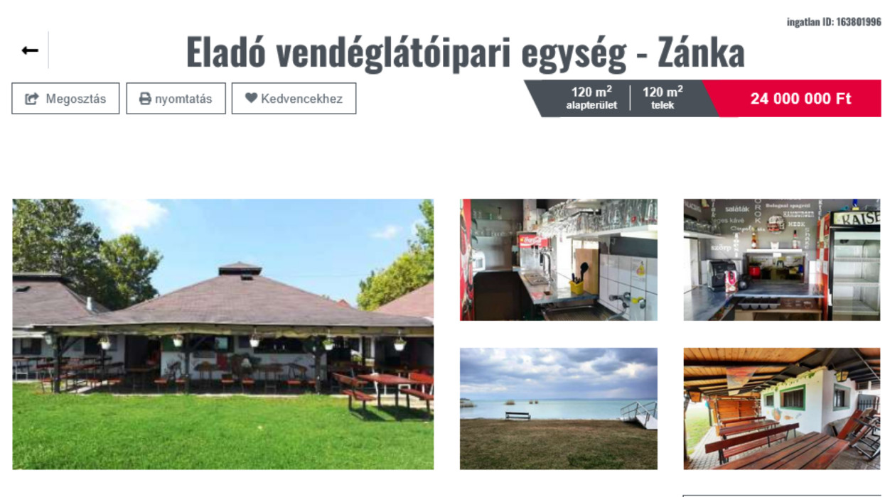 Szeretnél saját büfét a Balatonnál? Most kevesebb mint egy családi ház áráért a tiéd lehet