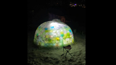 „Anya, ez eddig a legjobb hülyeség, amit kitaláltál” 450 jégtéglából épített iglut egy kaposvári család