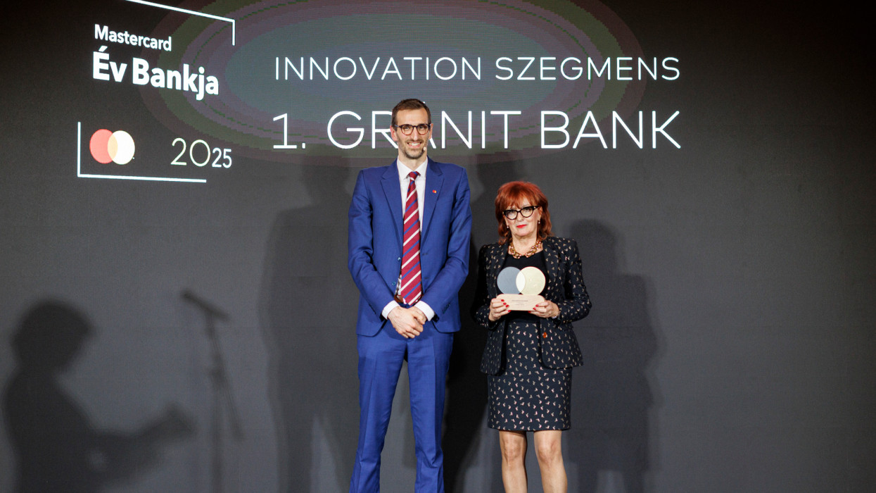 Az innovációs fődíjat a Gránit Bank nyerte a Mastercard Az év bankja versenyén