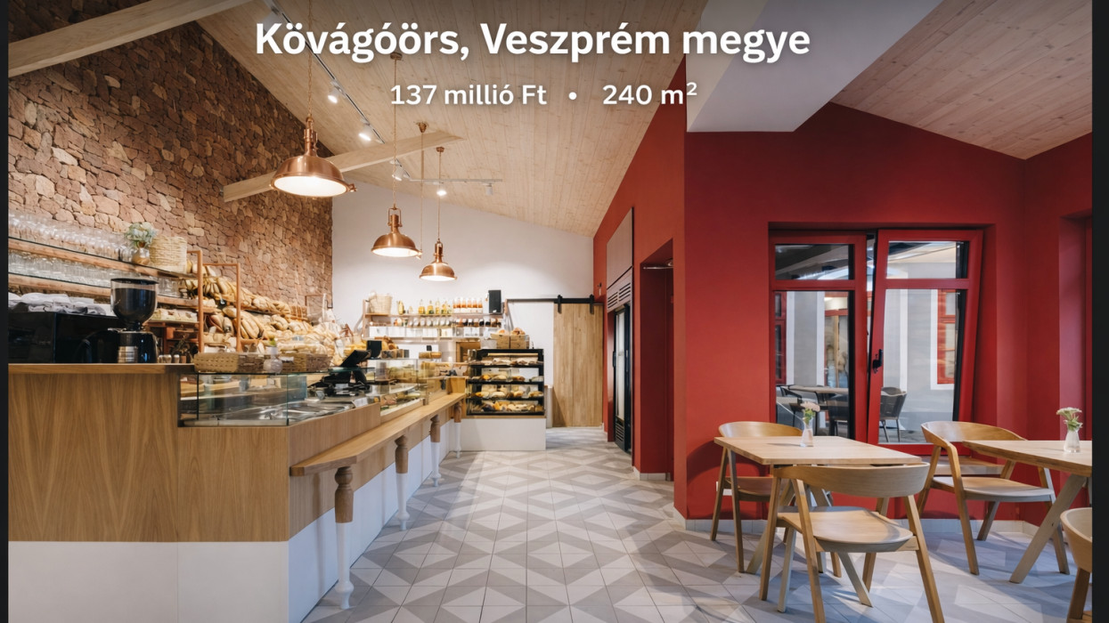 Bezárt, most eladó: álomotthon lehet a Balaton-felvidék legmenőbb pékségéből, az Adriskából