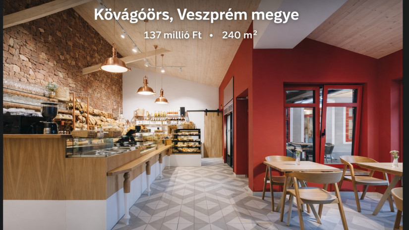 Bezárt, most eladó: álomotthon lehet a Balaton-felvidék legmenőbb pékségéből, az Adriskából