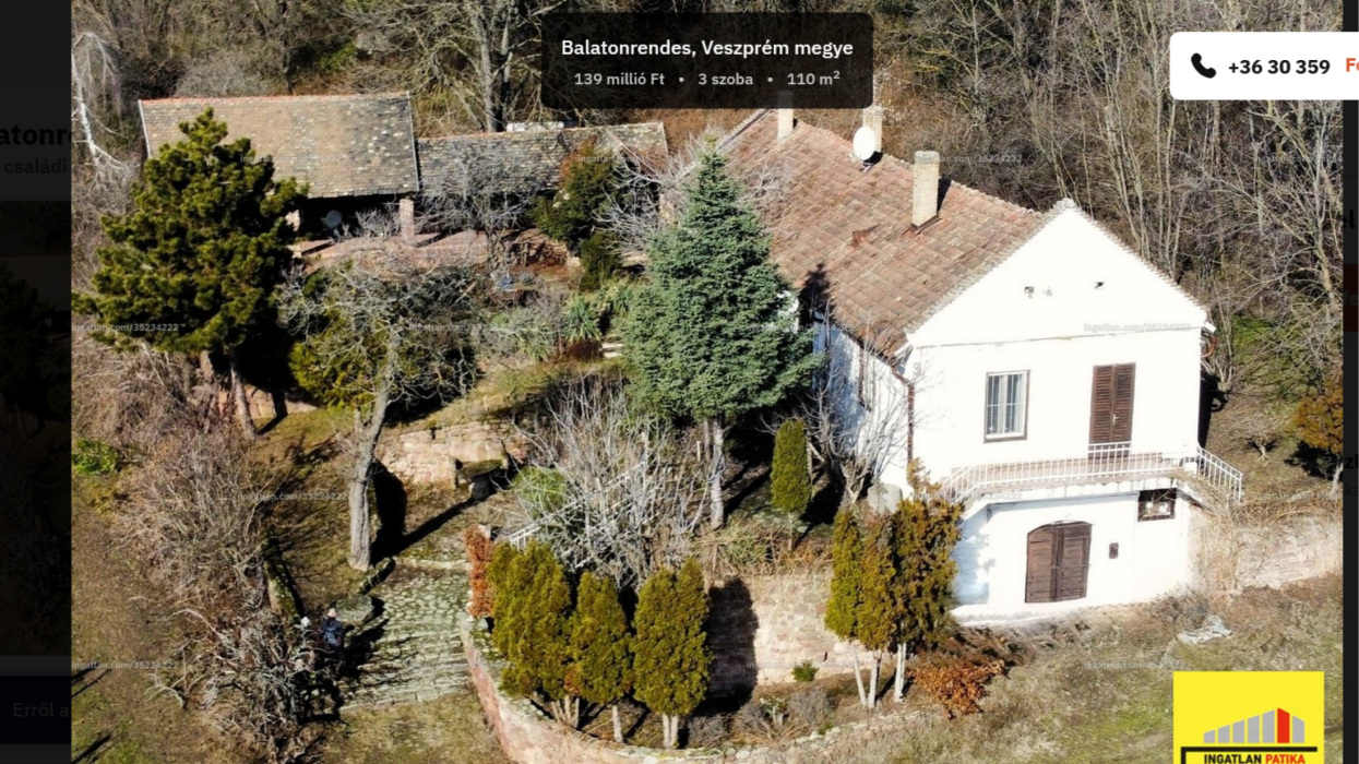 Pesti ház áráért eladó Oszter Sándor legendás balatoni villája: hatalmas birtok, pazar panoráma