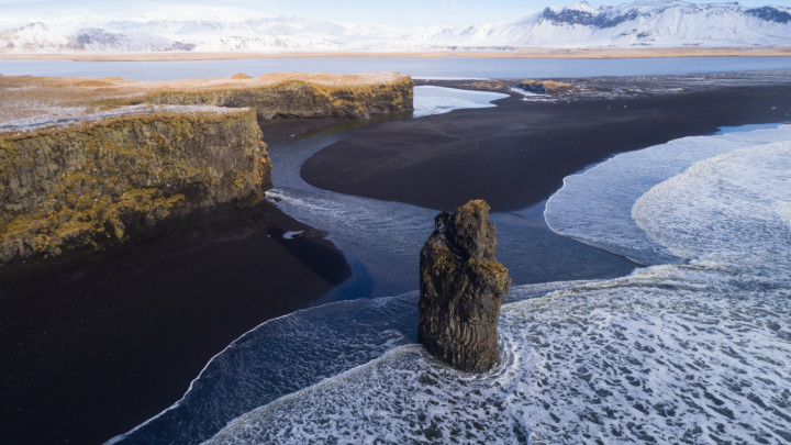 Black sand beach in Vik, Iceland
