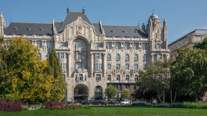 Budapest, Hungary - Oct 18, 2019: Gresham Palace - Budapest, Hungary