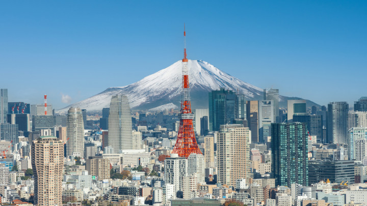 Tokyo skyline and Mount Fuji